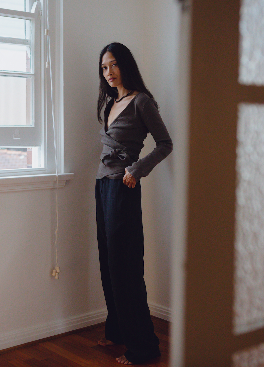 Clio Wrap Top in Cedar