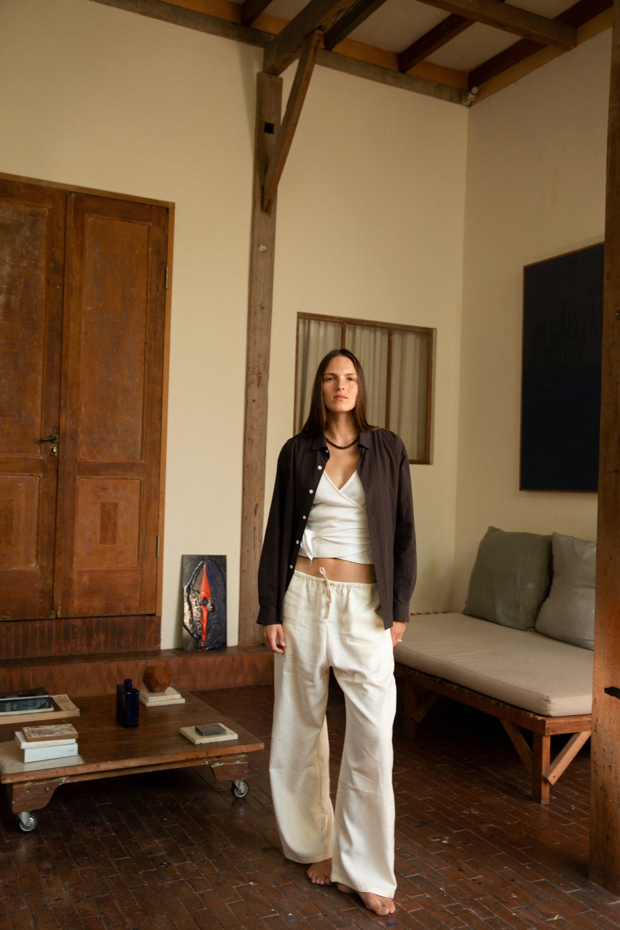 Deia Trouser in Ivory