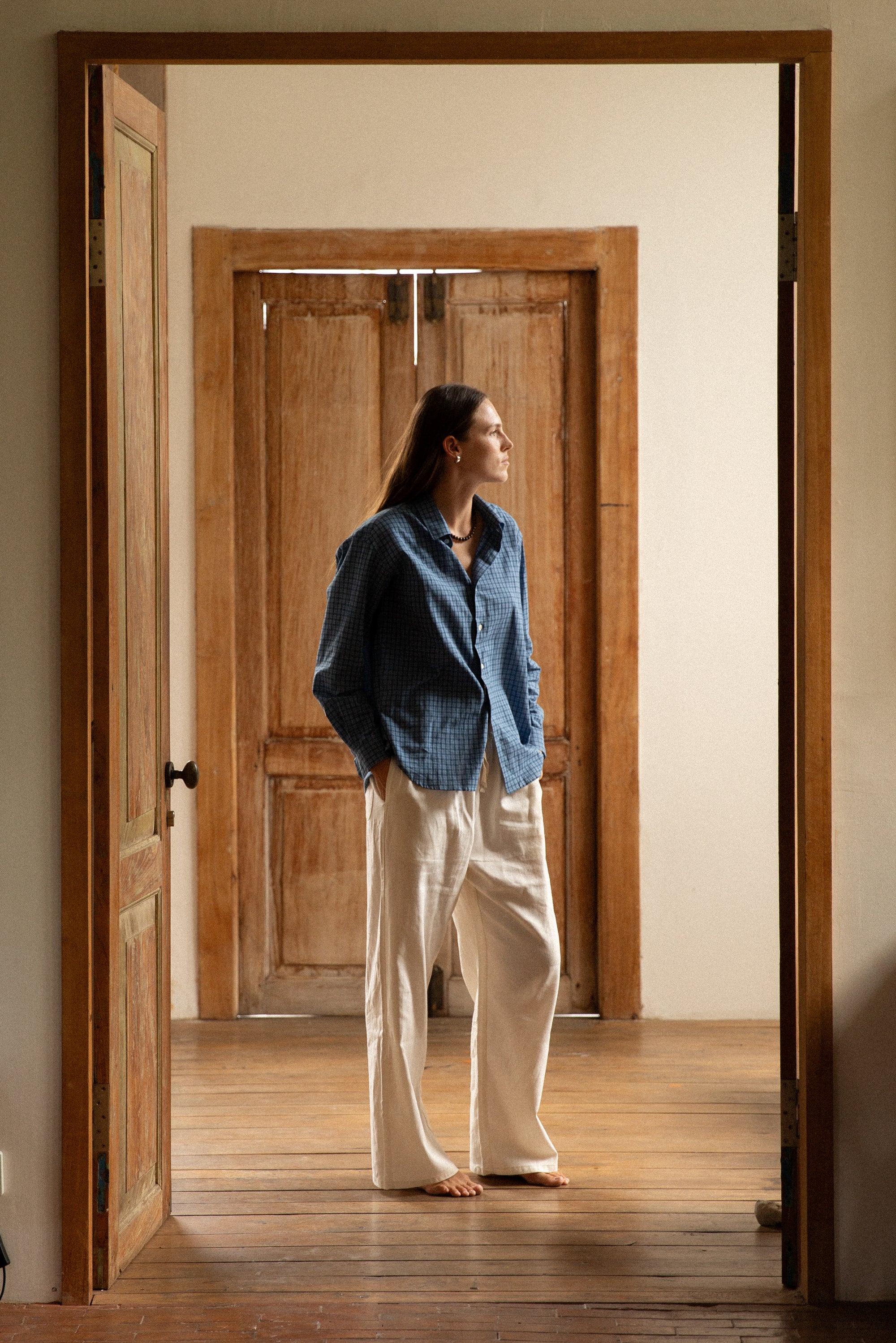 Deia Trouser in Ivory