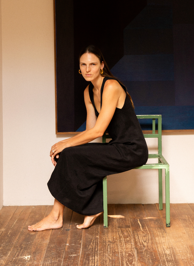 Clementine Dress in Washed Black