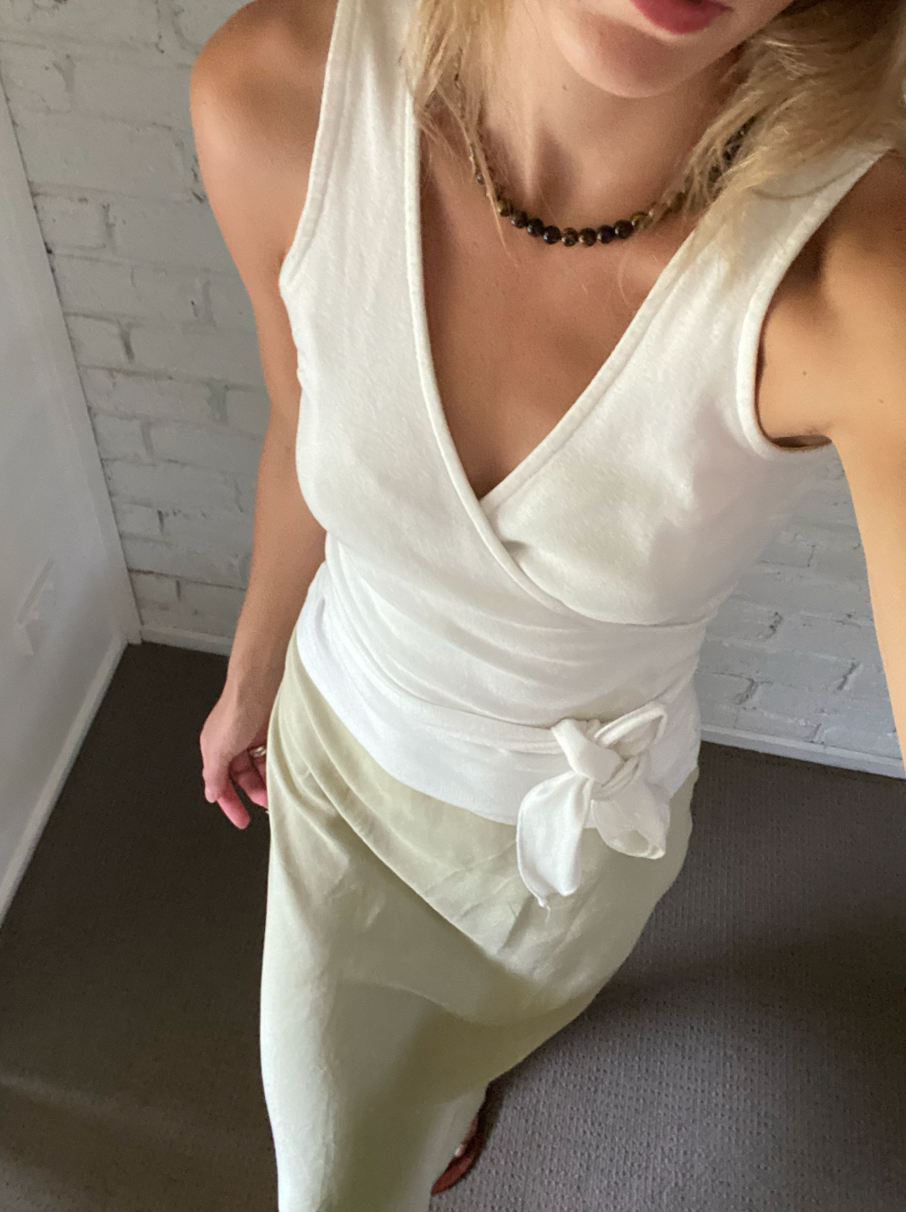 Clio Wrap Sleeveless in Ivory