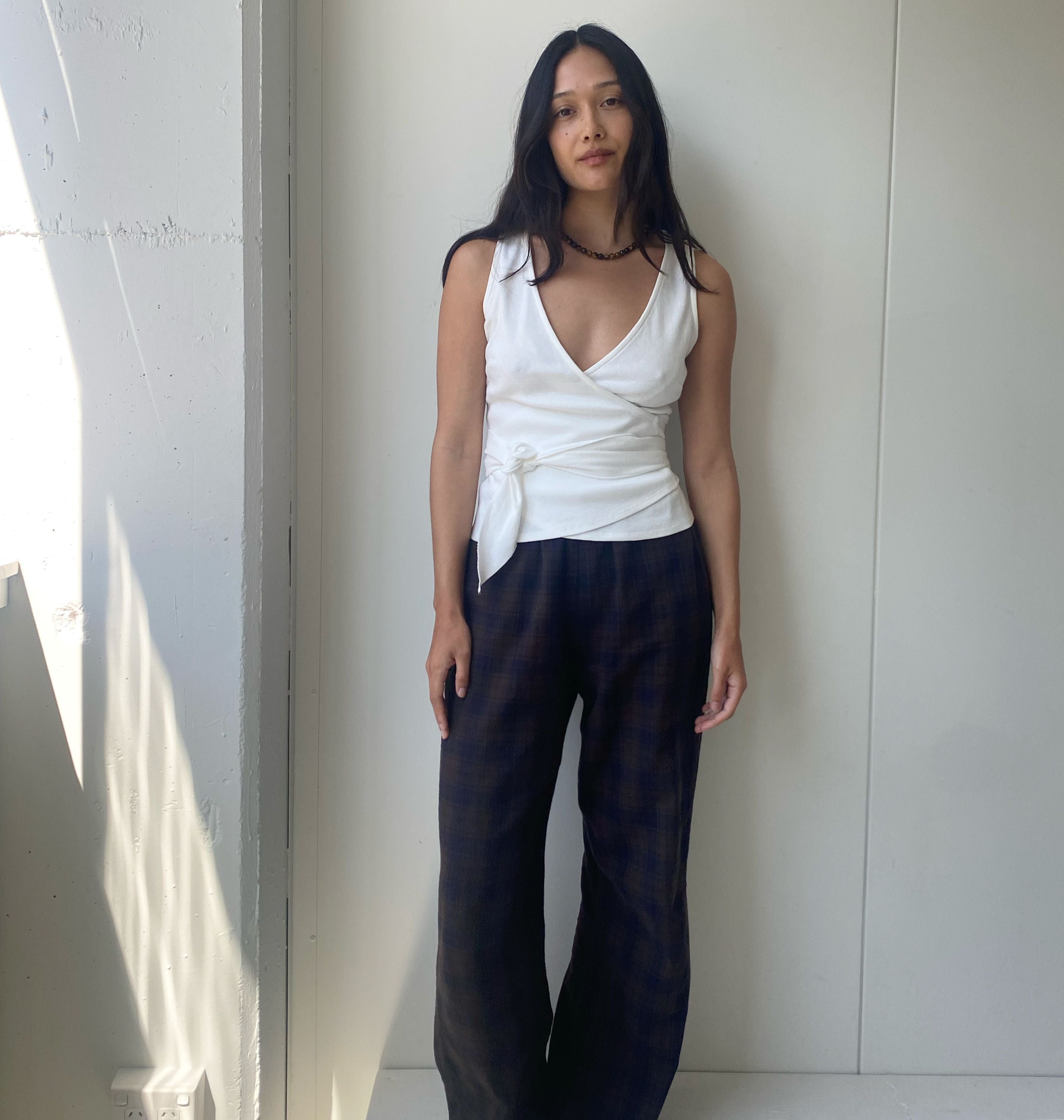 Clio Wrap Sleeveless in Ivory